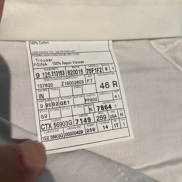Gucci pants size 32” men ivory beige dress elegant straight 100% rayon viscose - Picture 7 of 11